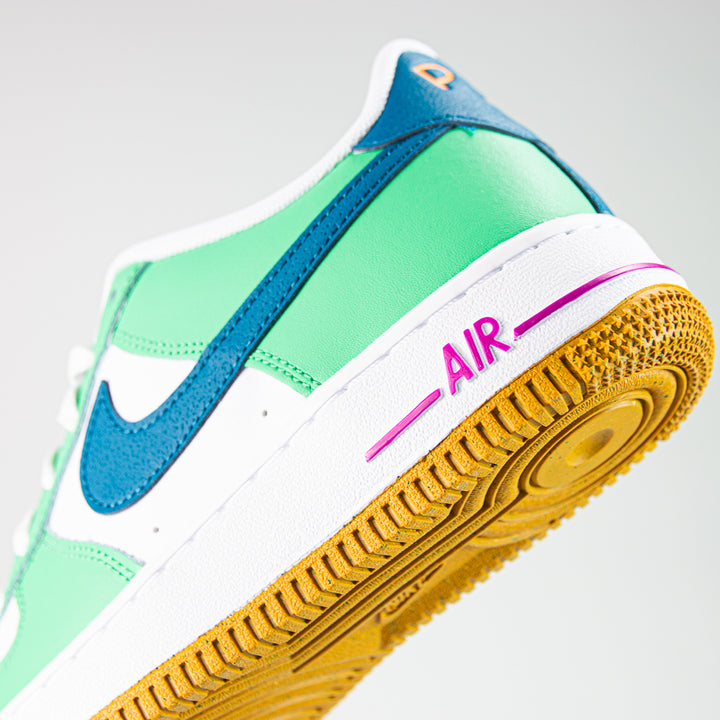 Air Force 1 LV8 GS (White/Green Abyss-Spring Green)