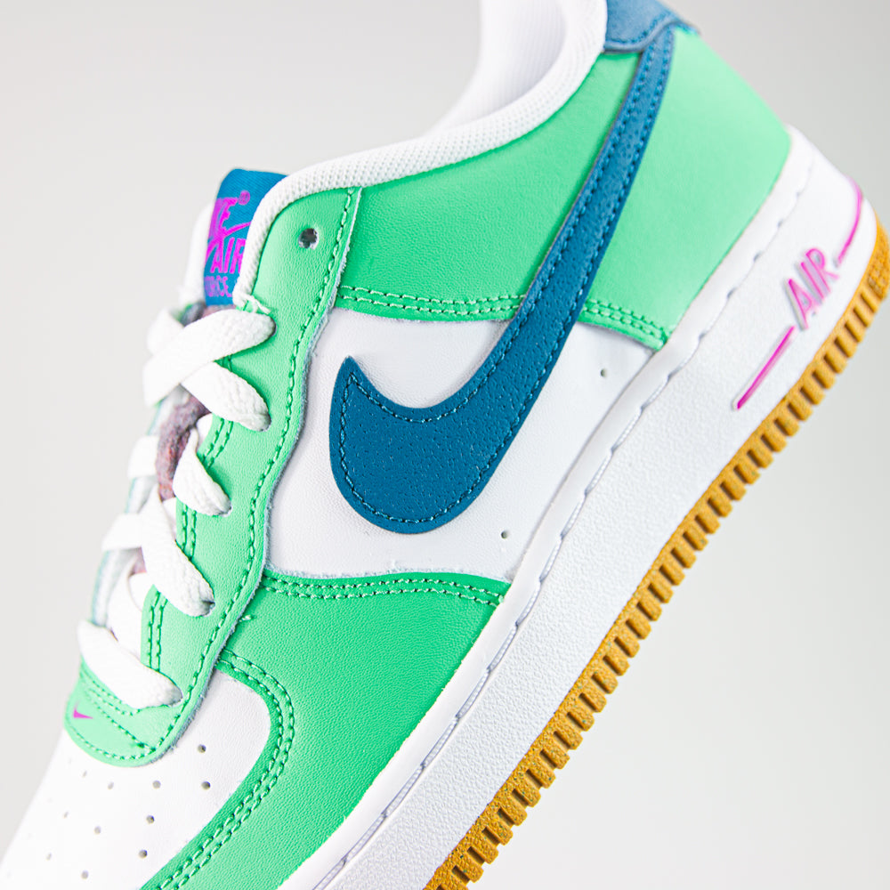 Air Force 1 LV8 GS (White/Green Abyss-Spring Green)