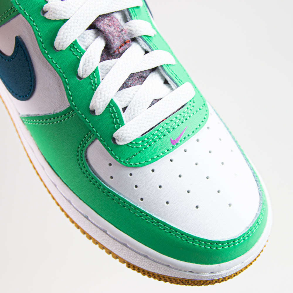 Air Force 1 LV8 GS (White/Green Abyss-Spring Green)