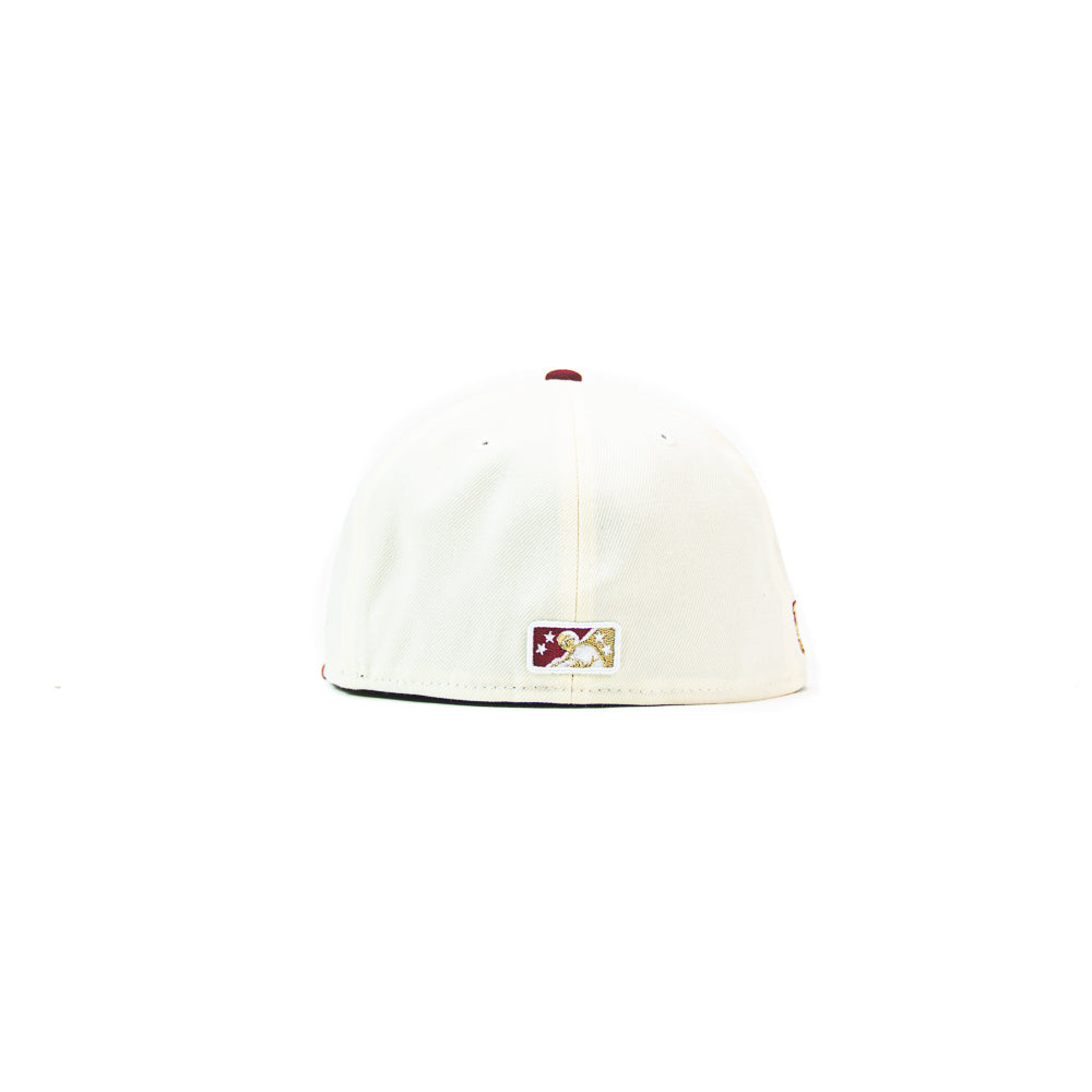 Dayton Dragons Fitted Cap (Chrome White/ Cardinal Red)