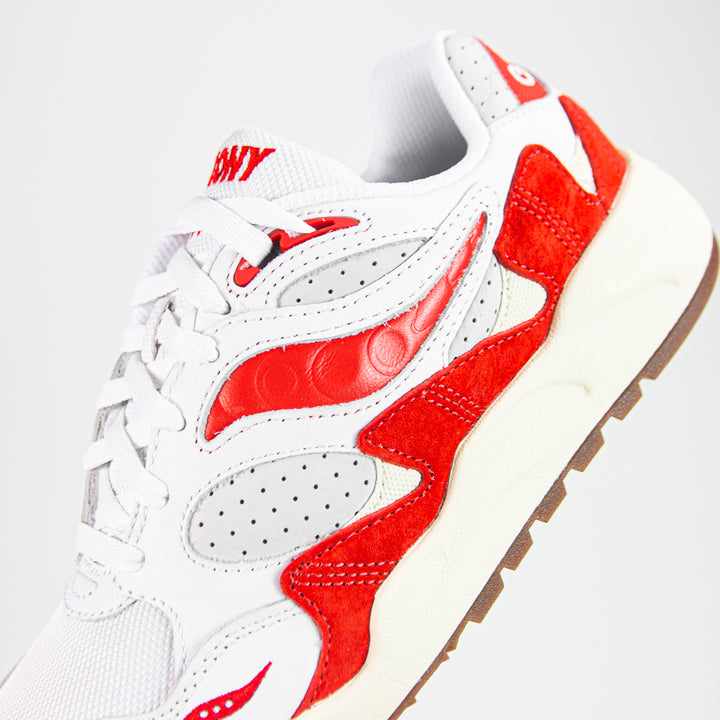 Grid Shadow 2 (White/Red)