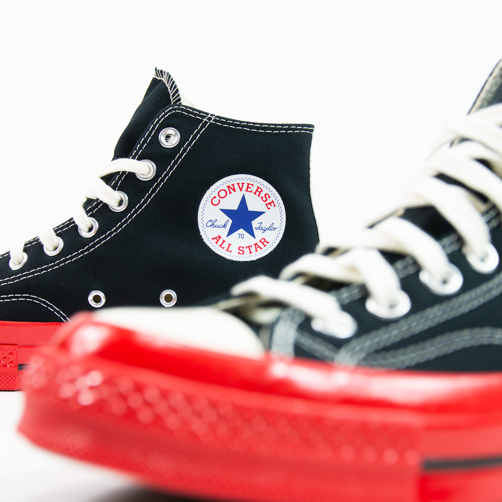 Comme des Garcons Play x Converse Chuck 70 Hi (Black/Red/Egret)