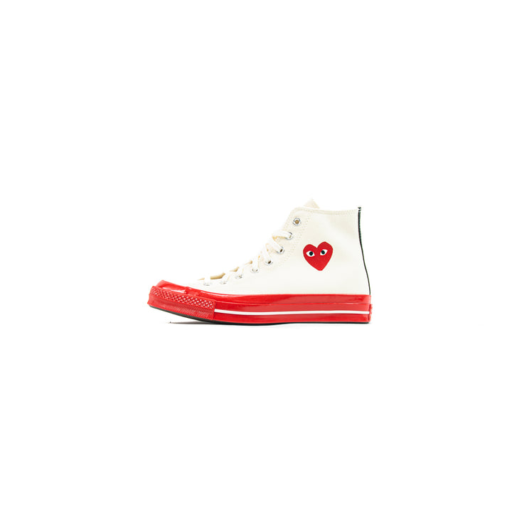 Comme des Garcons Play x Converse Chuck 70 Hi (Pristine/Red/Egret)