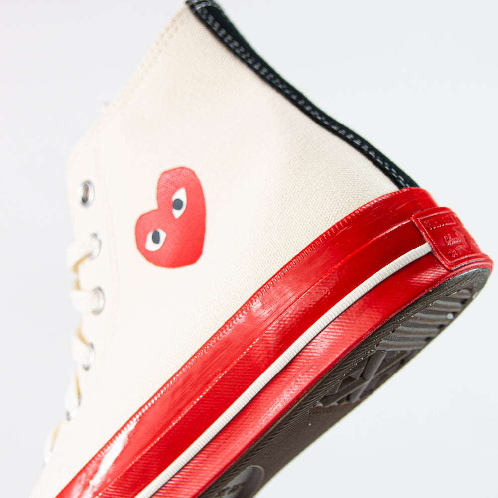 Comme des Garcons Play x Converse Chuck 70 Hi (Pristine/Red/Egret)