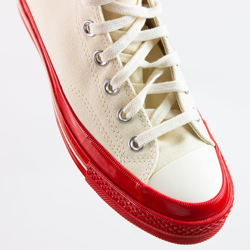 Comme des Garcons Play x Converse Chuck 70 Hi (Pristine/Red/Egret)