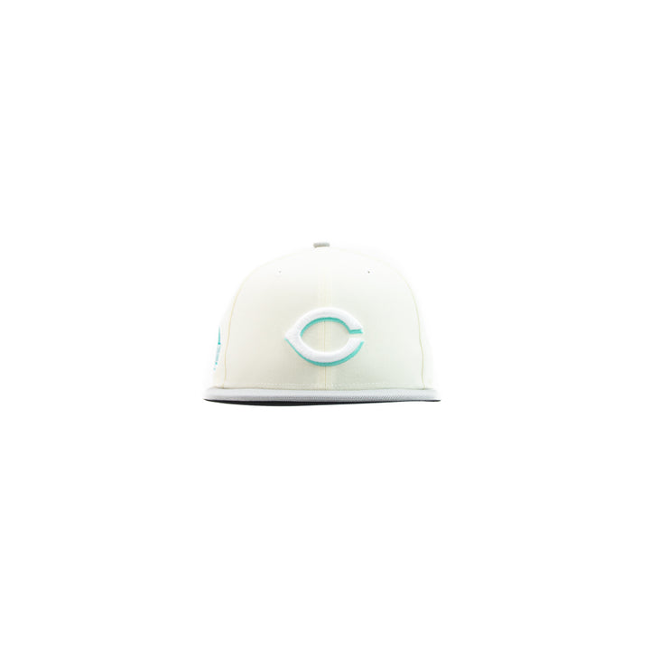 Corporate x Cincinnati Reds 15th Anniversary Fitted Cap (Cream/Teal)