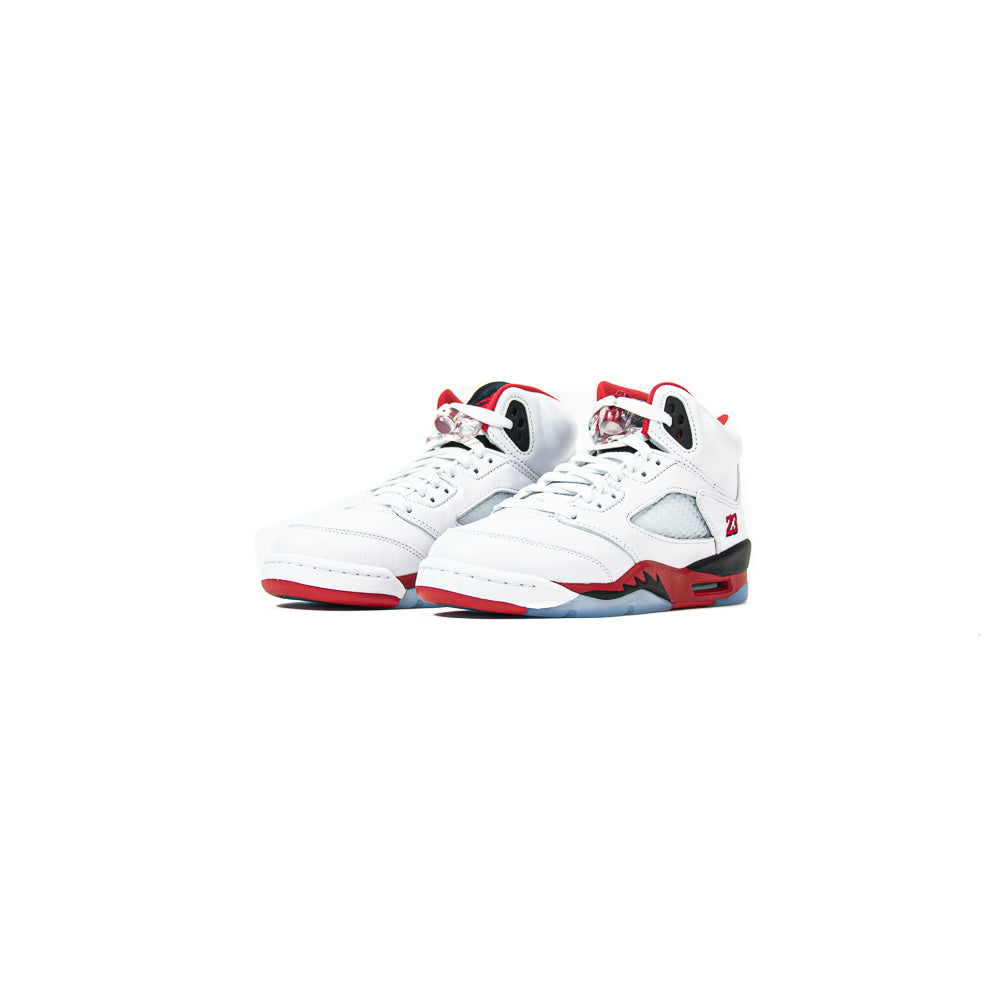 Air Jordan 5 Retro OG GS (White/Fire Red/Black)