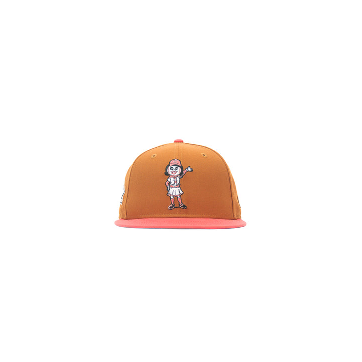 Cincinnati Reds Rosie Red Fitted Cap (Earthy Brown/Coral)
