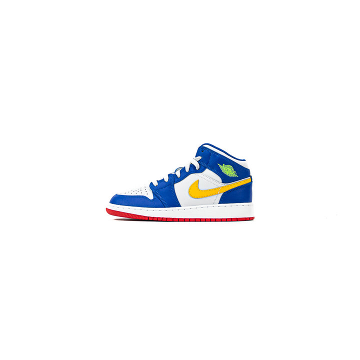 Air Jordan 1 Mid BG (Racer Blue/Speed Red/Gold)