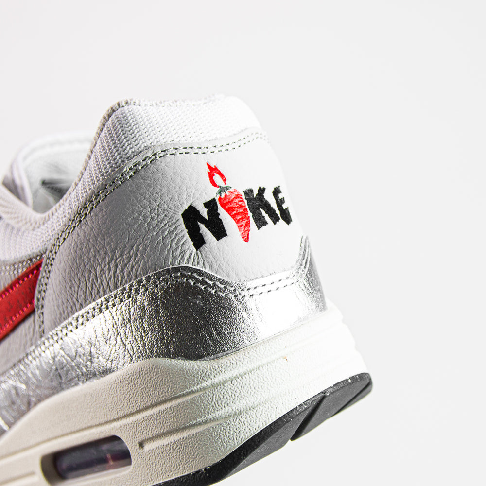 Air Max 1 PRM (White/Chile Red)