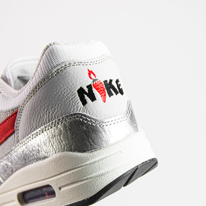 Air Max 1 PRM (White/Chile Red)