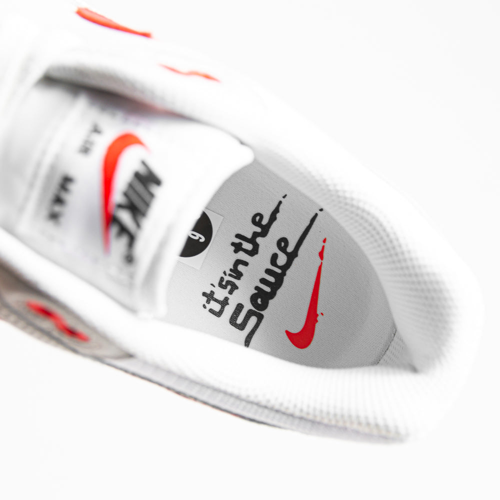 Air Max 1 PRM (White/Chile Red)