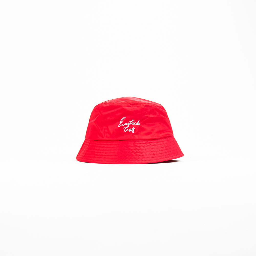 Nylon Bucket Hat (Red)