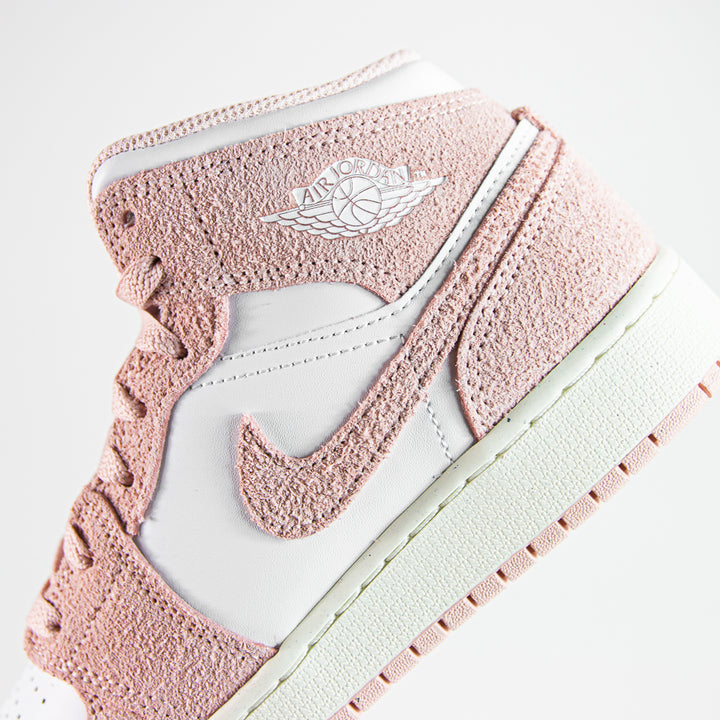 Air Jordan 1 Mid SE (GS) (White/Legend Pink-Sail)