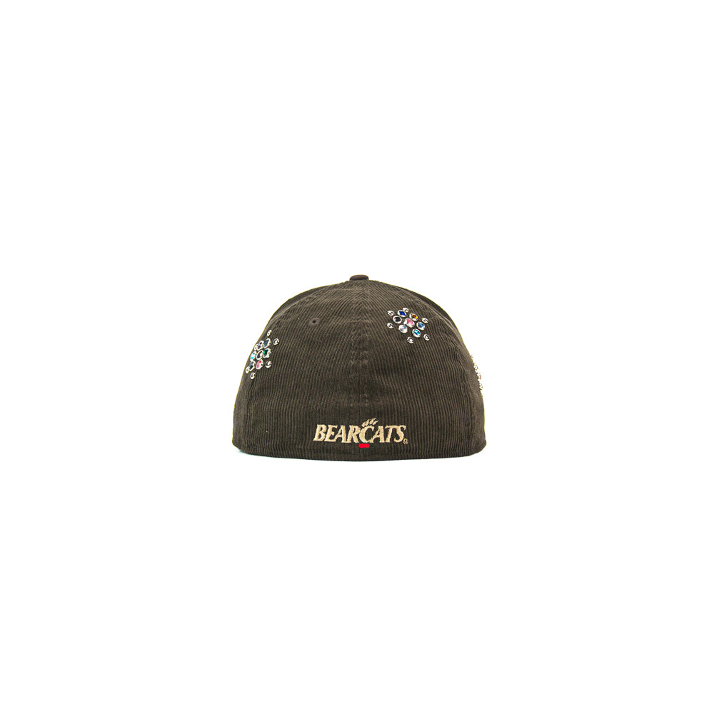 Gemstone Cincinnati Bearcats Mascot Fitted Cap (Brown Corduroy)