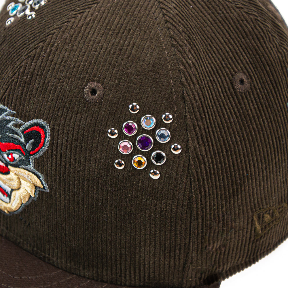 Gemstone Cincinnati Bearcats Mascot Fitted Cap (Brown Corduroy)
