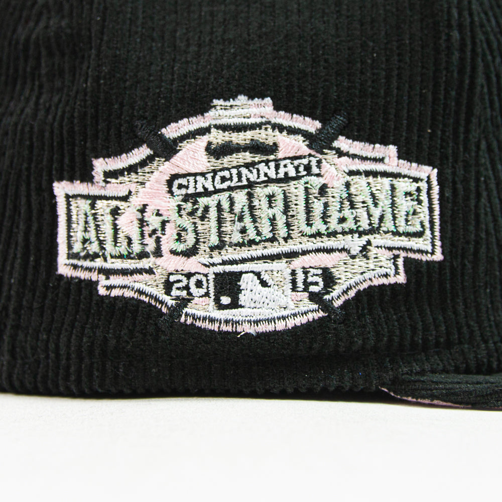 Cincinnati Reds 2015 All-Star Game Fitted Cap (Black Corduroy/Pink)