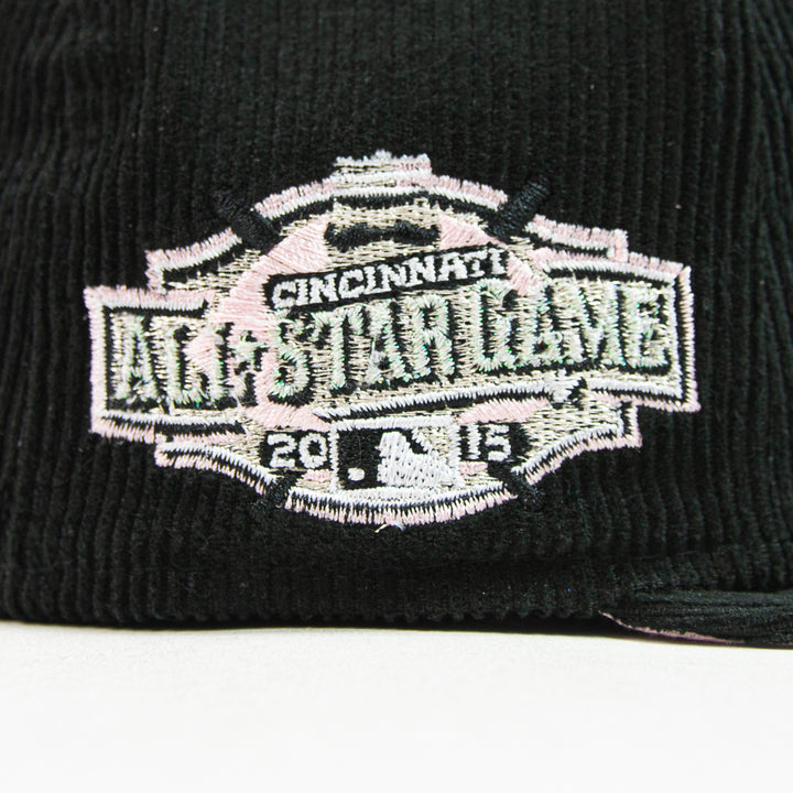 Cincinnati Reds 2015 All-Star Game Fitted Cap (Black Corduroy/Pink)