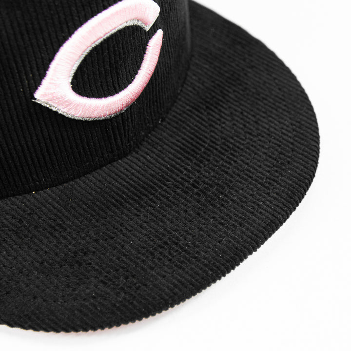 Cincinnati Reds 2015 All-Star Game Fitted Cap (Black Corduroy/Pink)