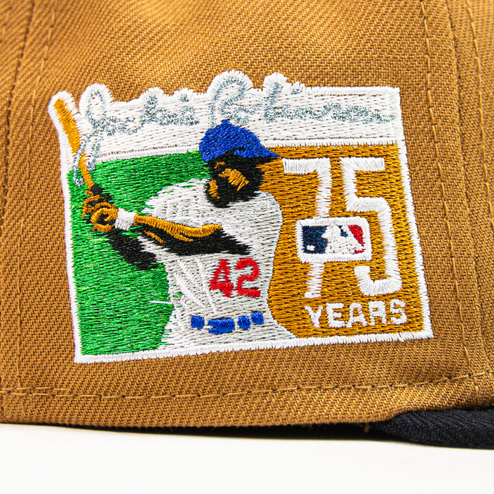 Cincinnati Reds Jackie Robinson Fitted Cap (Bronze/ Navy)