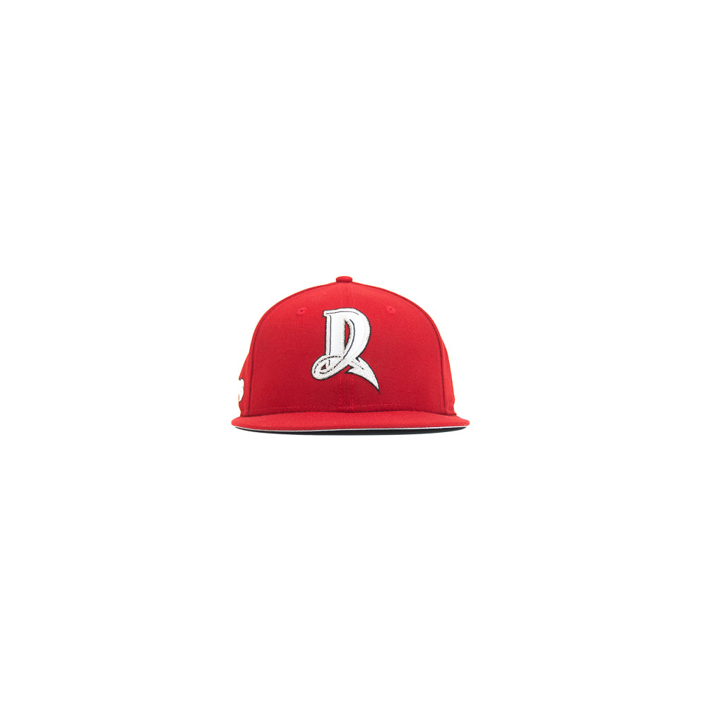 Dayton Dragons Fitted Cap (Fire Red/ Metallic Silver)