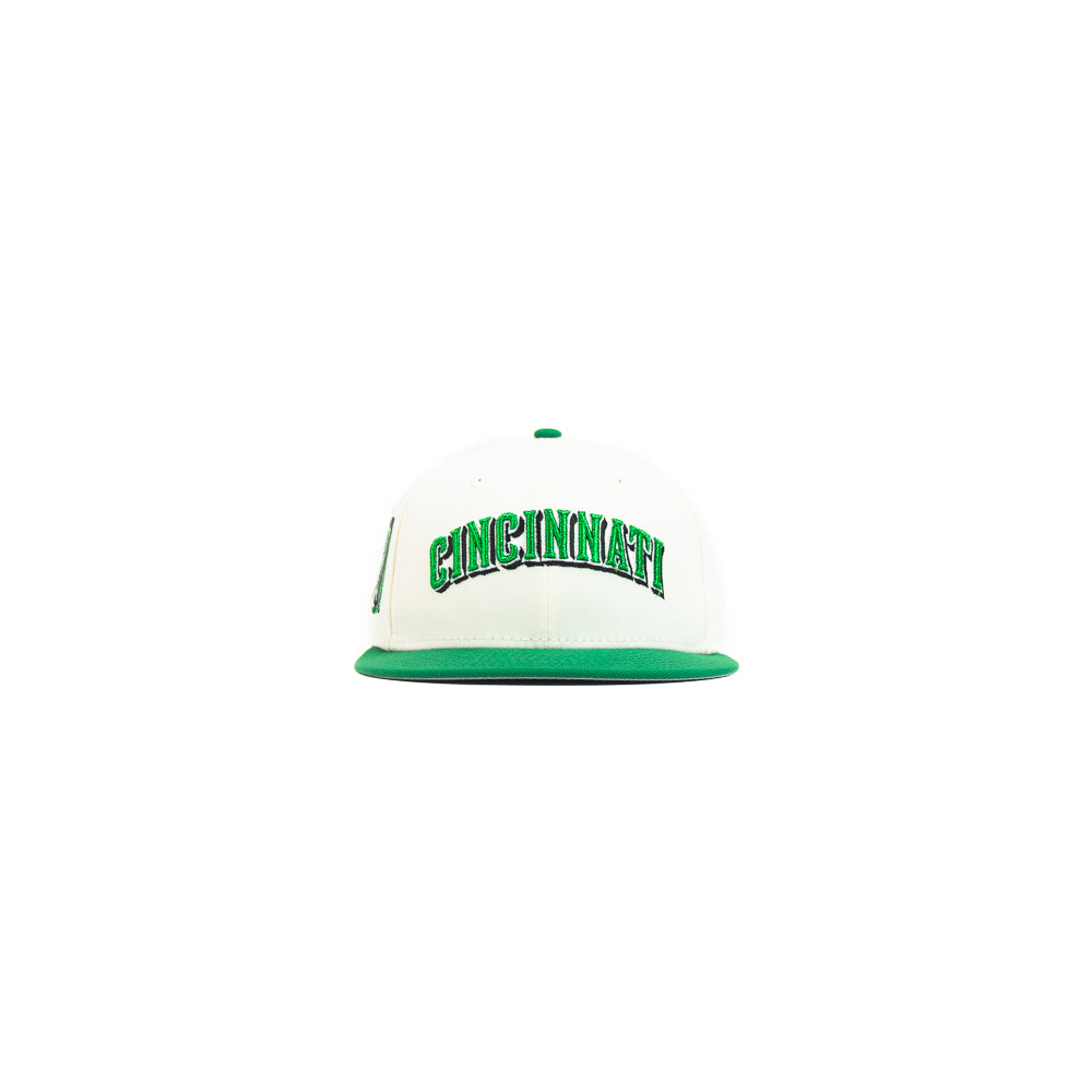 Cincinnati Reds KGJ Fitted Cap (Chrome/Kelly Green)