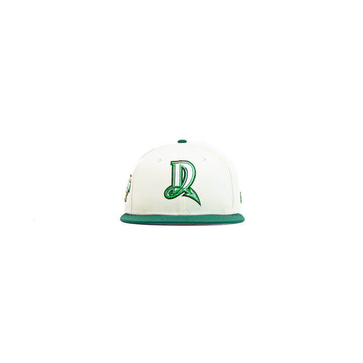 Dayton Dragons Midwest League Fitted Cap (Chrome/ Green)