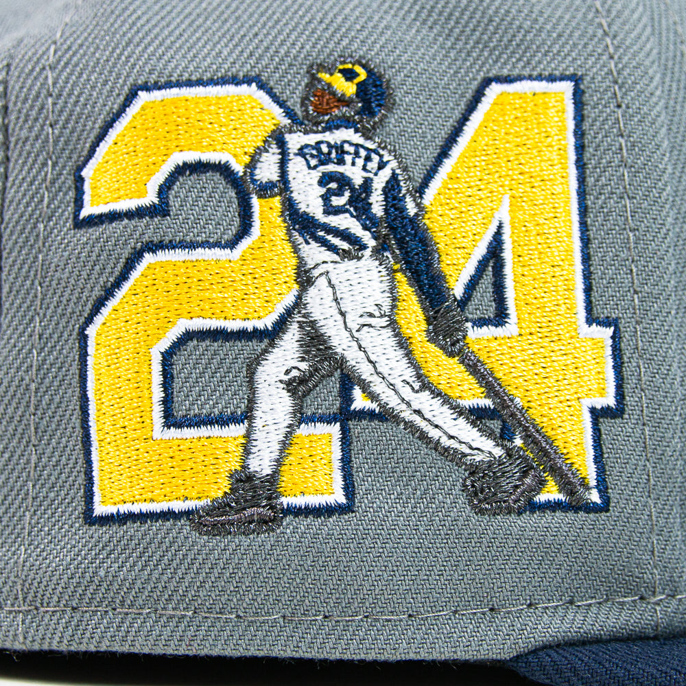 Seattle Mariners KGJ #24 Fitted Cap (Storm Grey/Oceanside)