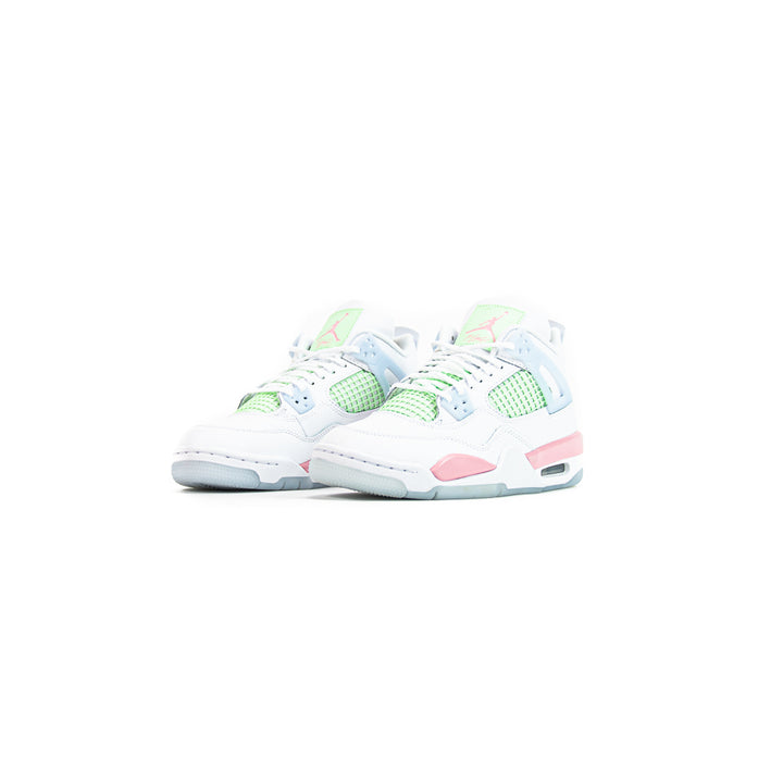 Jordan 4 Retro GS (White/Med Soft Pink/Half Blue)