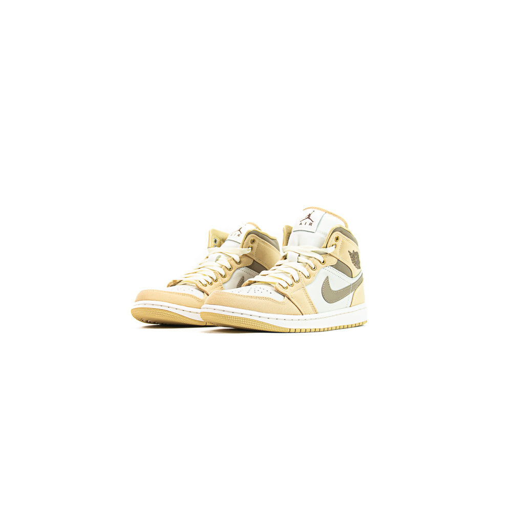Wmns Air Jordan 1 Mid SE (Sesame/Khaki-Sail-Coconut Milk)
