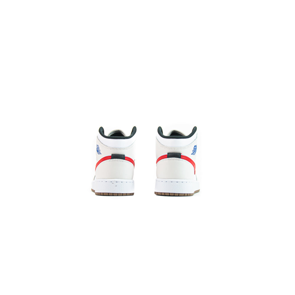 Air Jordan 1 Mid (GS) (Phantom/Game Royal-White-Sail)