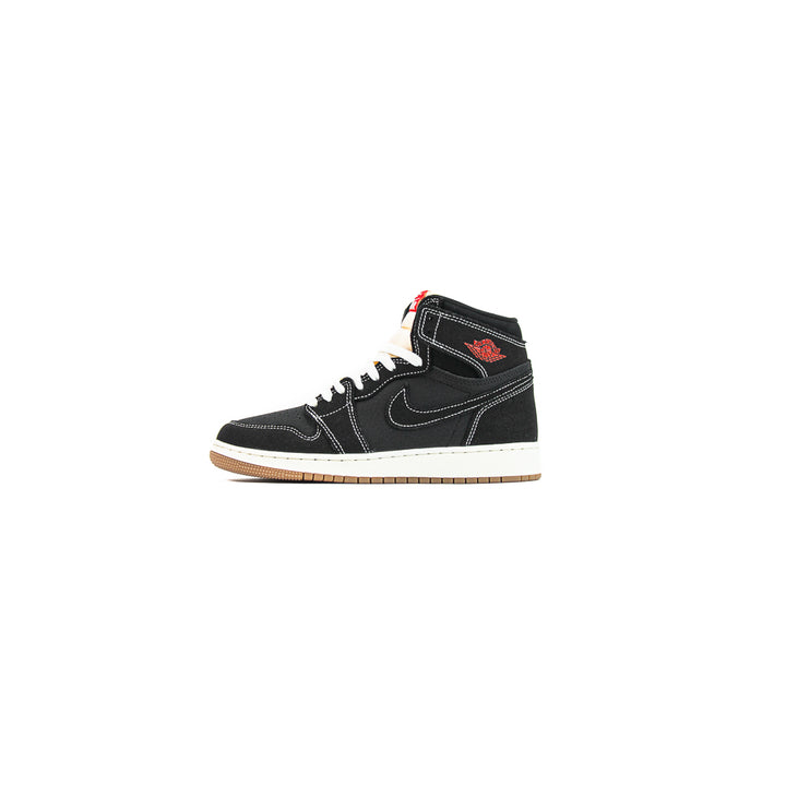 Air Jordan 1 RTR HI OG FC (GS) (Black/University Red-Sail)