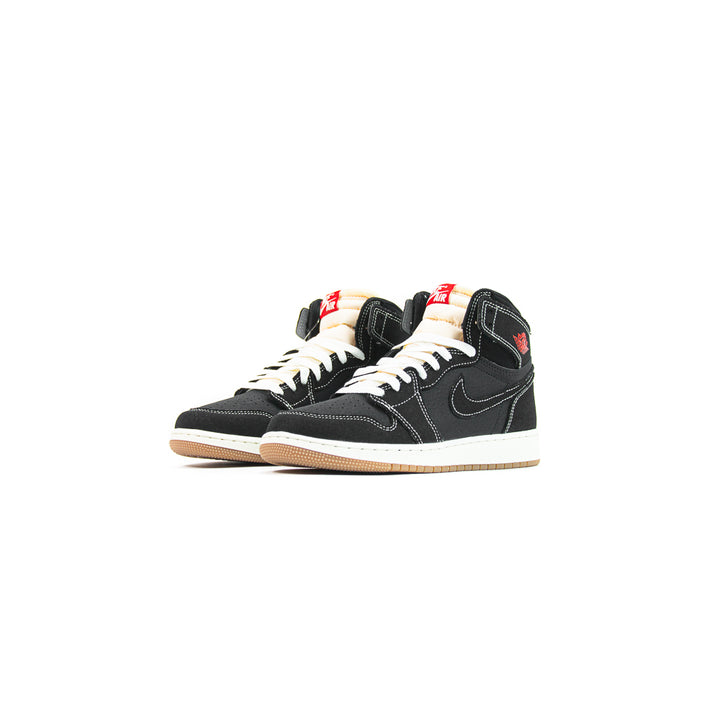 Air Jordan 1 RTR HI OG FC (GS) (Black/University Red-Sail)
