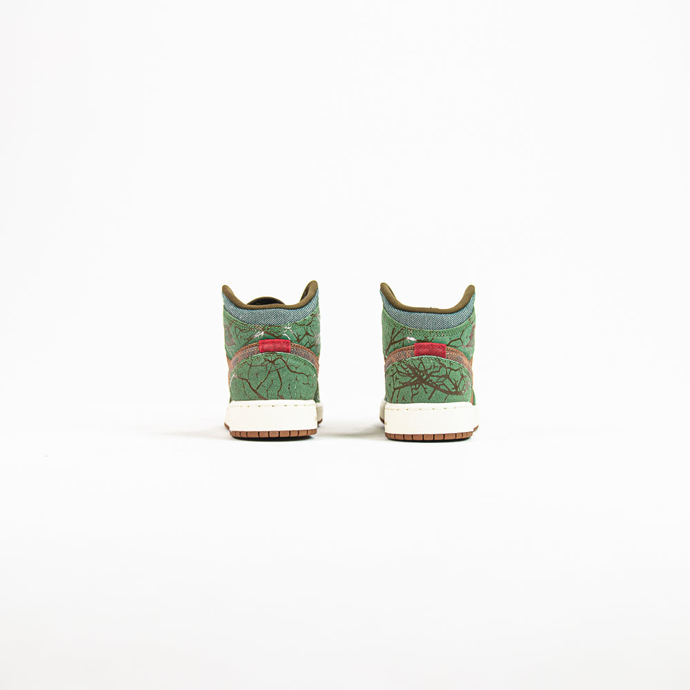 Air Jordan 1 Mid SS (GS) (Archaeo Brown/Light Olive)