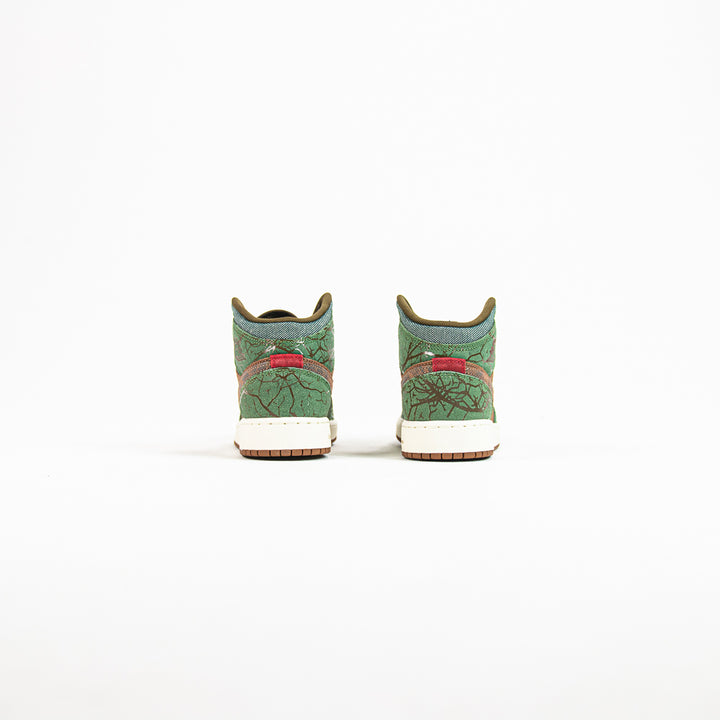 Air Jordan 1 Mid SS (GS) (Archaeo Brown/Light Olive)