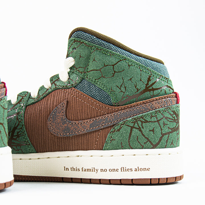 Air Jordan 1 Mid SS (GS) (Archaeo Brown/Light Olive)