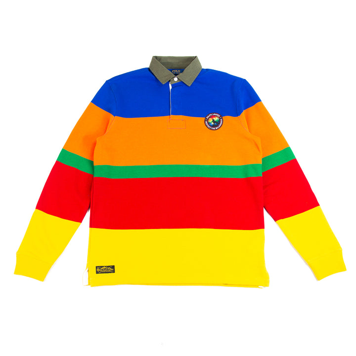 L/S Seasonal Fleece Rugby Shirt (Blue/Multi)