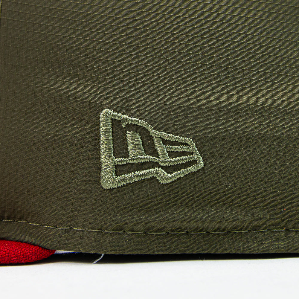 Dayton Dragons 20th Anniversary Fitted Cap (Olive Ripstop/ Red)