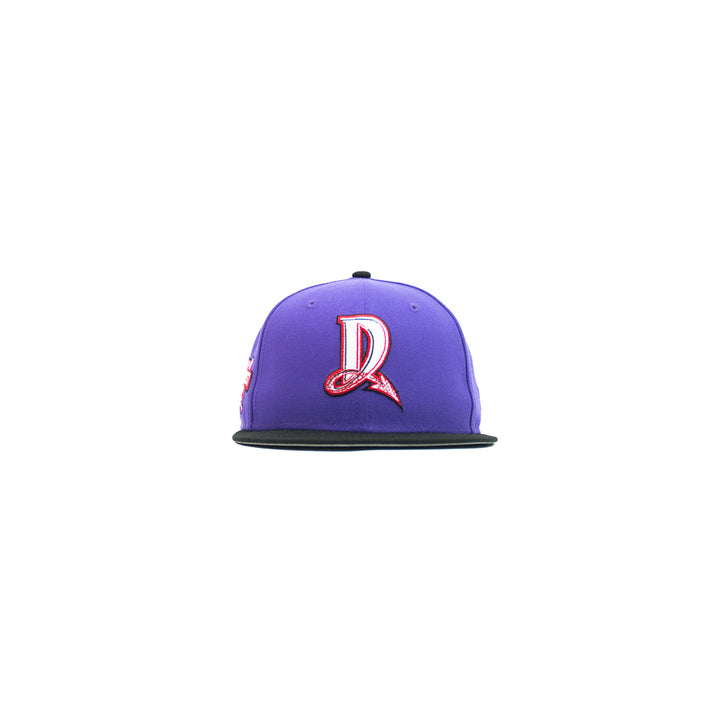 Dayton Dragons Midwest League Fitted Cap (Violet Purple/ Black)