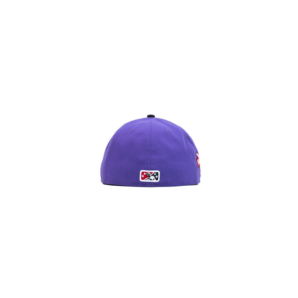 Dayton Dragons Midwest League Fitted Cap (Violet Purple/ Black)