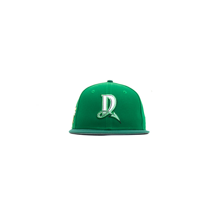 Dayton Dragons Midwest League Fitted Cap (Kelly Green/ Emerald)