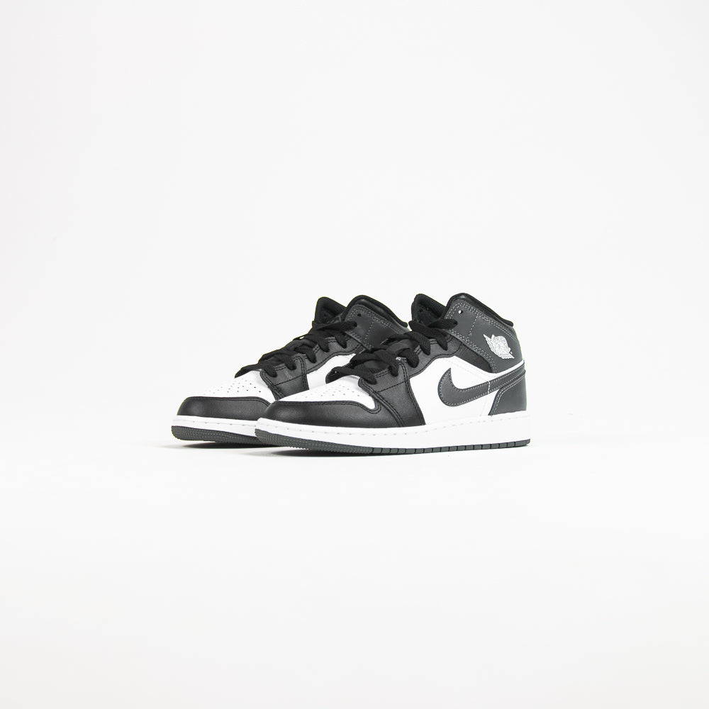 Air Jordan 1 Mid GS (Black/Iron Grey-White)