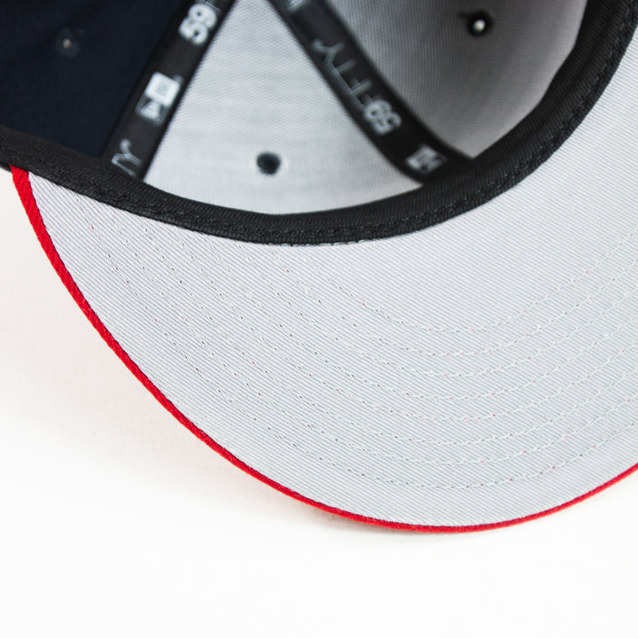 Anaheim Angels MVP Mike Trout Fitted Cap (Navy/Scarlet)