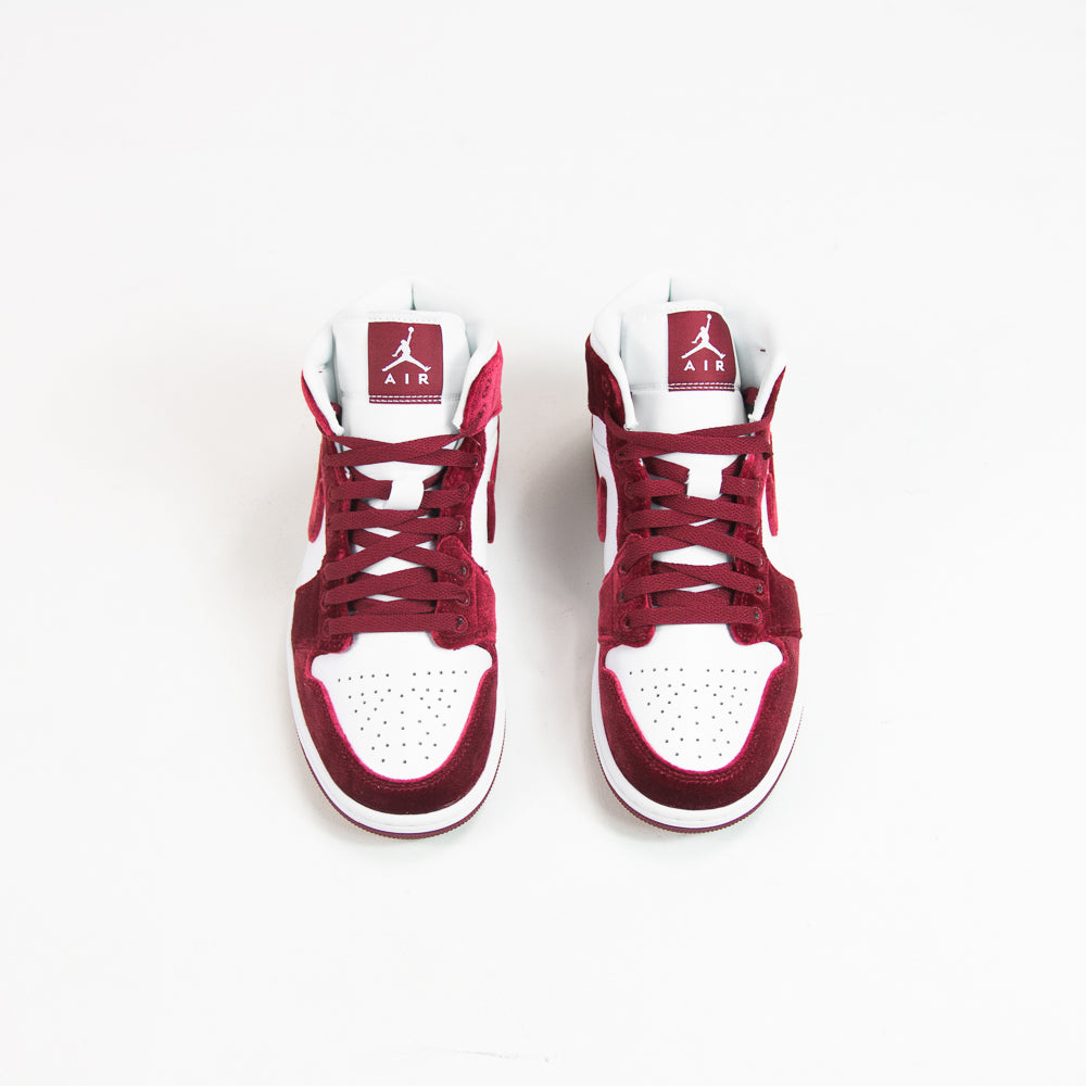 WMNS Air Jordan 1 Mid SE (White/Team Red-Black)