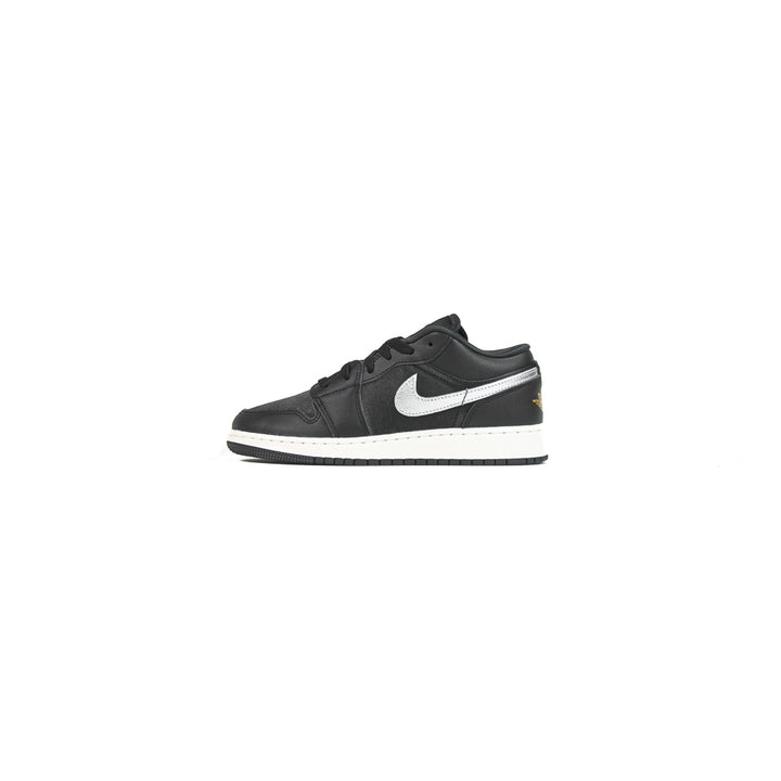 Air Jordan 1 Low SE GS (Black/Metallic Silver-Sail)