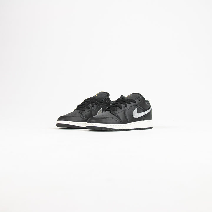 Air Jordan 1 Low SE GS (Black/Metallic Silver-Sail)