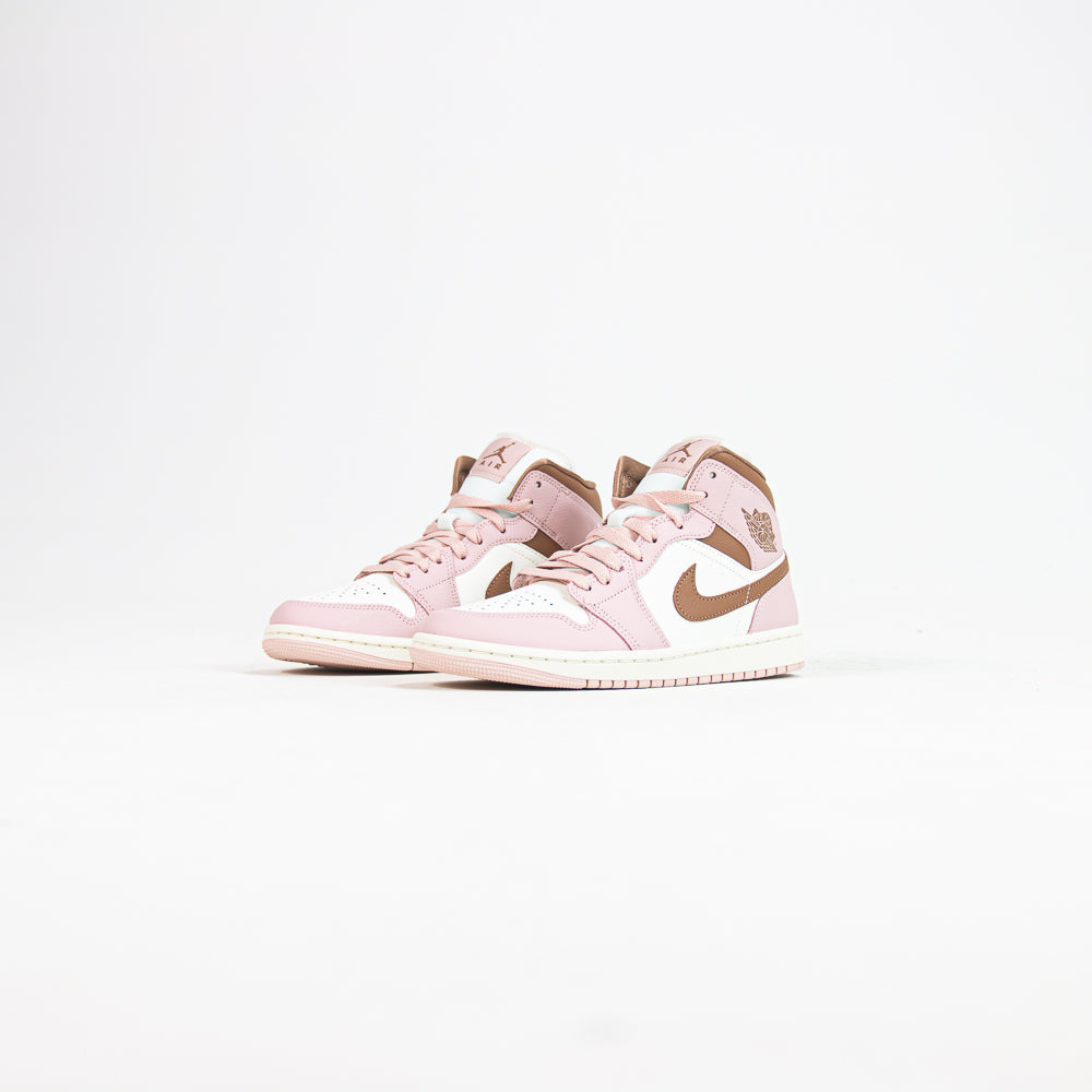 WMNS Air Jordan 1 Mid (Pink Oxford/Archaeo Brown-Sail)