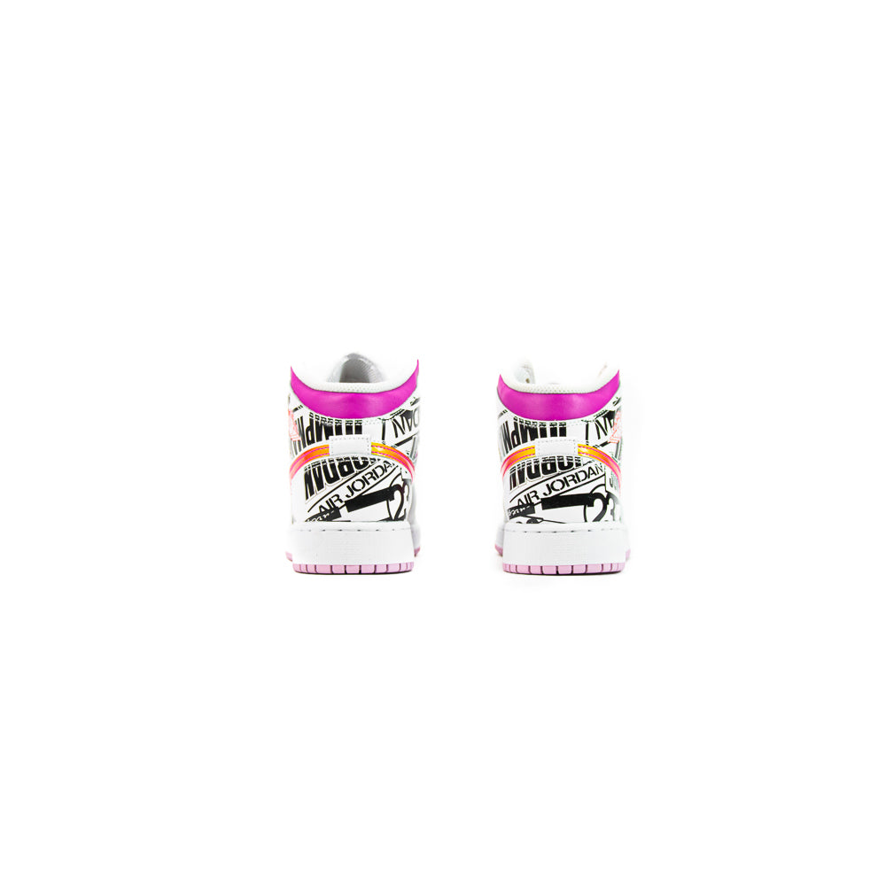 Air Jordan 1 Mid BG (Off White/Fire Pink)