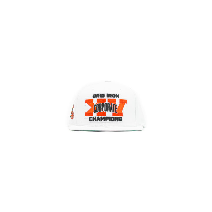 Corporate x M&N Gridiron Champs Snapback (White)