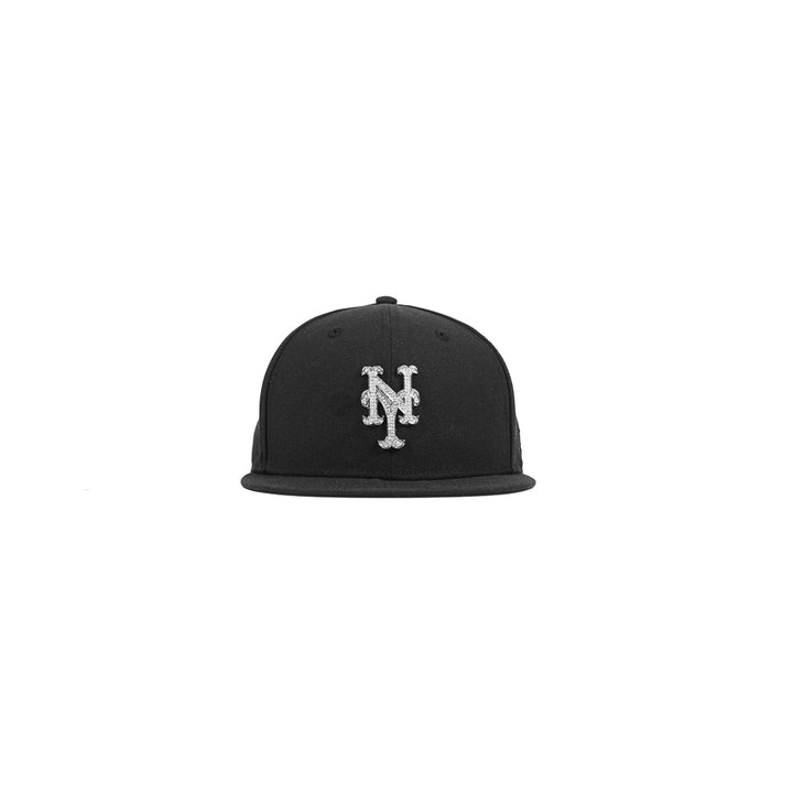 New York Mets Rhinestone Badge Fitted (Black)